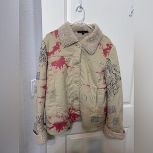 Mechant Beige Graphic Women’s Sweater